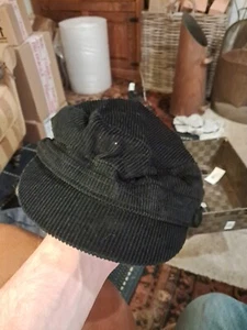 Failsworth Hats Mariner Corduroy Fiddler Cap - Black - Large - Picture 1 of 9