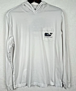 Vineyard Vines Sudadera con Capucha Hombres M Manga Larga Blanco Árbol de Navidad Camión Vagón Lámpara - Imagen 1 de 11