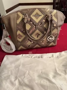 Michael Kors Riley Large Satchel Dark Taupe New With Tags Retails $499.00 - Picture 1 of 6