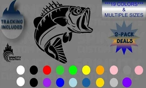 BASS Fishing Car Window Decal Fish Boat Trailer Laptop Rear Window Sticker NEW - Picture 1 of 11