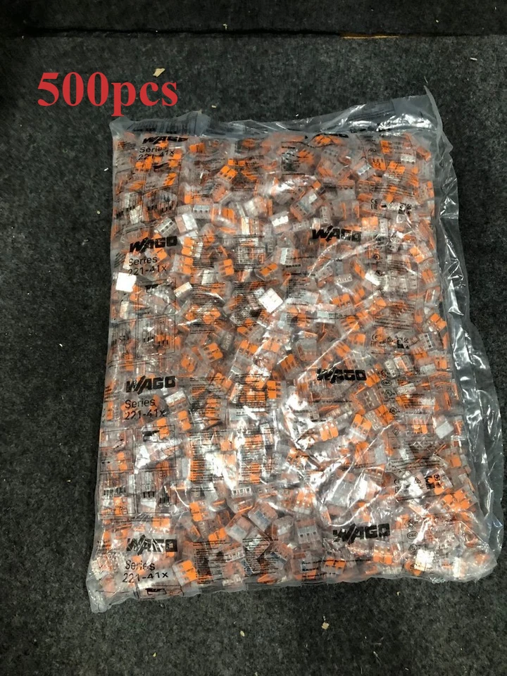 500pcs Wago 221-413 Compact Splicing Wire Connectors - Image 1 of 1