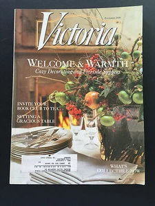 Victoria Magazine Welcome & Warmth Issue Decorate Entertain Travel November 2000 - Picture 1 of 6