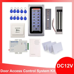 Waterproof Metal RFID Keypad Door Entry Systems & 600lbs Electric Magnetic Lock - Picture 1 of 10