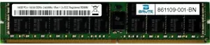 861109-001 - HP Compatible 16GB PC4-19200 DDR4-2400Mhz 1Rx4 1.2v ECC RDIMM - Picture 1 of 3
