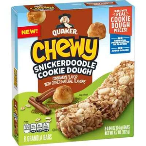 Quaker Chewy Granola Bars, Snickerdoodle, 0,84 once, 8 pezzi - Foto 1 di 1