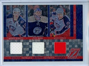 2010-11 Zenith Mozaics Materials Triple #6 Vermette Mason Voracek Blue Jackets
