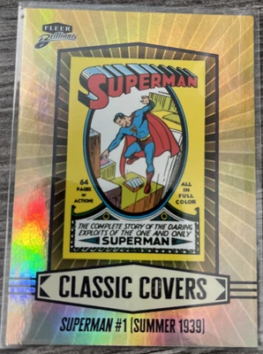 2025 Fleer Brilliants Superman Classic Covers #CC-2 Superman #1 Summer 1939 - Image 1 of 2