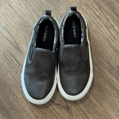 Tênis Slip-On Old Navy Youth Kids Cinza, Masculino Tamanho 12 - Imagem 1 de 4