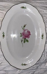Meissen ROSE PINK 16" Oval Platter X-Backstamp - Picture 1 of 7