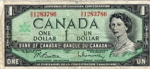 Banknote Canada P84b 1 Dollar 1967 - Picture 1 of 2