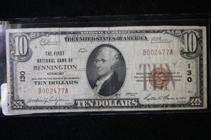 1929 $20 National Currency, Bennington, VT, Store Sale 091034 - Picture 1 of 2