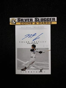2021 Nolan Arenado Panini National Treasures Signatures On Card Auto /49 Rockies - Picture 1 of 2