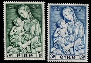 Madonna von Della Robbia Irland Marken 1954 Ireland Mint Stamps Madonna by Della - Bild 1 von 1