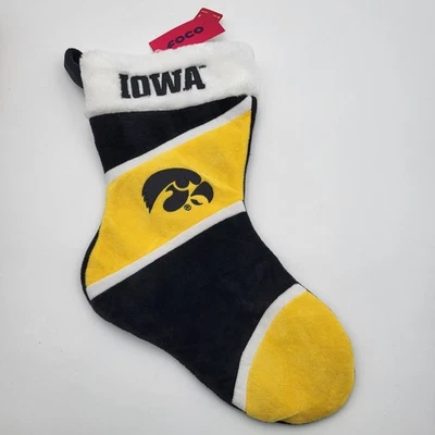 FOREVER COLLECTIBLES Iowa Hawkeyes Christmas Stocking FOCO Colorblock Embroidered Logos