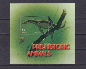 SA11e Nevis 2005 Prehistoric Animals - Sea Life mint minisheet - Picture 1 of 1