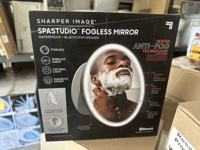 Sharper Image LED Fogless Mirror and Bluetooth Speaker - White - Image 1 of 4