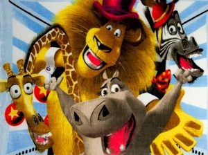 Madagascar Throw Blanket - Soft Fluffy & Warm - 60"x80" - Marty, Alex, & Melman - Picture 1 of 3