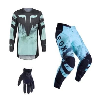 Fox MX Combo Hose Shirt 180 KAIROS blau Motocross Set Dirtpaw Handschuhe En - Bild 1 von 4