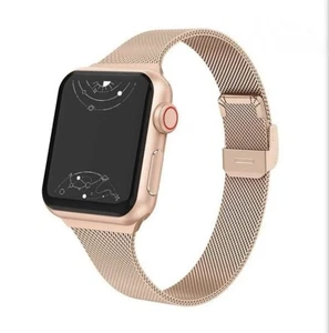 ASTRA STRAPS Aere Slim Stainless Steel Metal Apple Watch Strap - Rose Gold 38mm - Zdjęcie 1 z 4