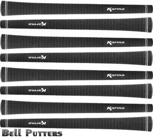 Eight (8) Karma Velvet Standard Black Golf Grips-Mens Round-48 grams-.600 velour - Picture 1 of 2