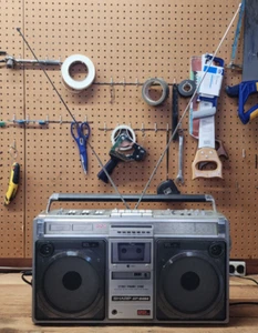 Sharp GF-9494H Ghetto Blaster Boombox Cassette Radio FM SW MW LW Tape Japan - Picture 1 of 24