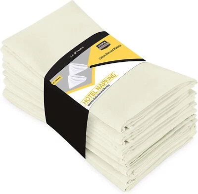 Pack of 12 Cotton Dinner Napkins Hotel Quality 18x18" Utopia Kitchen - Image 1 of 4