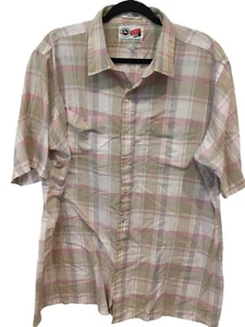Arrow Sport Button Up Shirt Multicolor Plaid Mens Size 2XLT Short Sleeve - Picture 1 of 7