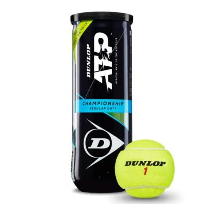 Dunlop ATP Championship Tennis Balls Regular Duty Pack Of 6/12/24 (1 Can=3 Balls - Image 1 of 4