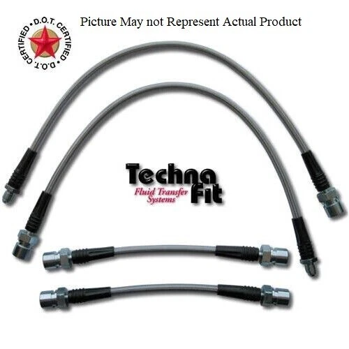 For 1998-2006 Porsche 996 FRONT + REAR Techna-Fit Stainless Steel Brake Lines - Image 1 of 3