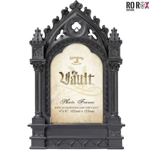 Alchemy England Cathedric Frame 6x4" Photo Resin Matt Black Ornate Gothic Gift - Picture 1 of 4