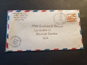 APO 619 FORTALEZA, BRAZIL, SOUTH AMERICA 1943 Censored WWII Army Cover USED - Picture 1 of 2