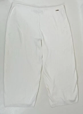 Tommy Hilfiger Lounge Knit Pants Capri Wide Leg Womens Size XL Vintage NWT White - Image 1 of 4