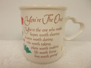 Taza de té de café American Greetings You're The One San Valentín 1987 de colección - Imagen 1 de 6