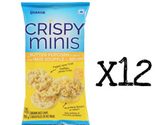 Quaker Crispy Minis Butter Popcorn Rice Chips 100g 3.52oz x 12 Canada Fresh