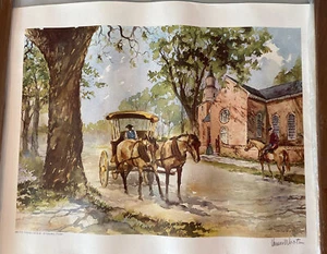 Drucke des Künstlers Vernon Wooten Williamsburg Virginia Bleistift signiert - Bild 1 von 10