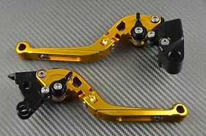Faltbare Einstellbarer Hebel Paar Flip Up Gold CNC KAWASAKI Z1000 Z 1000 2007 - Afbeelding 1 van 8