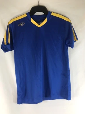 Camiseta de fútbol Xara juvenil unisex 1037 Britannia talla mediana azul real dorada nueva con etiquetas Foto 1 de 3