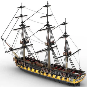HMS Romulus 44-Gun Frigate MOC Building Blocks Set British Ship Model Bricks Toy - Picture 1 of 6