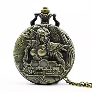Orologio da tasca World of Warcraft in bronzo, viene fornito con sacchetto regalo in velluto nero - Foto 1 di 3