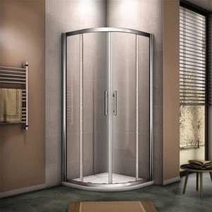 Quadrant Shower Enclosures NANO Easy Clean 8mm Glass corner Cubicle Door 1900mm - Picture 1 of 8
