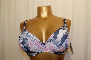 ROSA FAIA Vollschalen Bügel Bikini Top Oberteil CELINE TOP dove Blumenprint NEU - Picture 1 of 3
