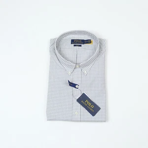 Polo Ralph Lauren Slim Fit Gingham Stretch Poplin Shirt Gray Size 2XL 1225 - Picture 1 of 2