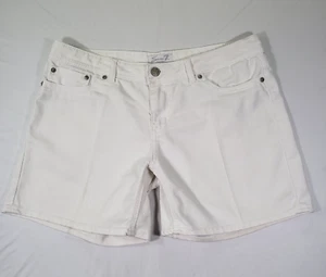 Seven 7 Womens Jean Shorts Size 14 Stretch Embroidered Pockets White - Picture 1 of 14