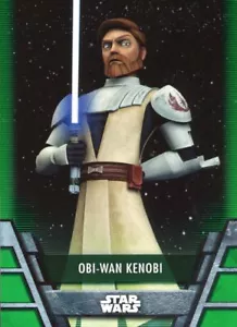 Star Wars Holocron 2020 Green Base Card Jedi-16 Obi-Wan Kenobi - Picture 1 of 1