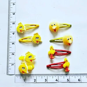 Handgefertigte Haarschleifen - Kindershows - Sesamstraße - großer Vogel - Haarspangen #1 - Bild 1 von 5