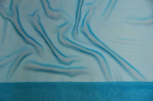 Aqua Solid Chiffon Fabric Polyester Dress Sheer 58'' Wide By the Yard  - Picture 1 of 1