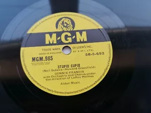 CONNIE FRANCIS 1958 UK 78 STUPID CUPID M-G-M .985 EX - Picture 1 of 4