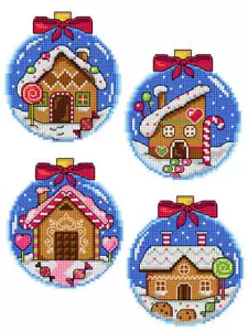 Kit punti incrociati scintilla crafting contati ""Case pan di zenzero Baubles blu scuro... - Foto 1 di 1