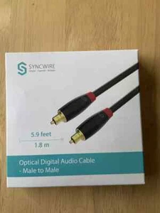 SYNCWIRE Pro Optical Digital Audio Cable Lead Toslink 1.8m/5.9ft superior gradeA - Picture 1 of 4