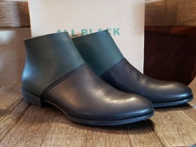 All Black 50/50 Tailored Ankle Boot Black/Green Womens Size 7.5  - Image 1 of 4